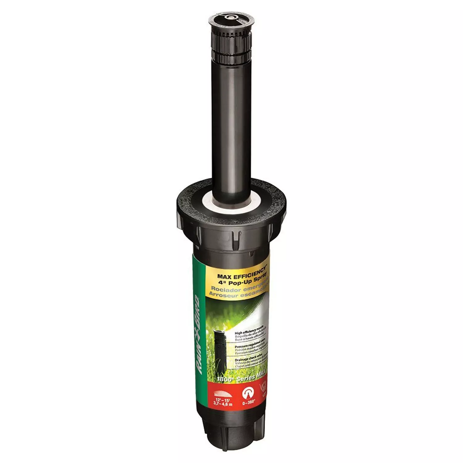 Underground Sprinkler Head, Adjustable Pattern, Pressure Regulated, 4-in. Pop Up, 12-15-ft. Spray