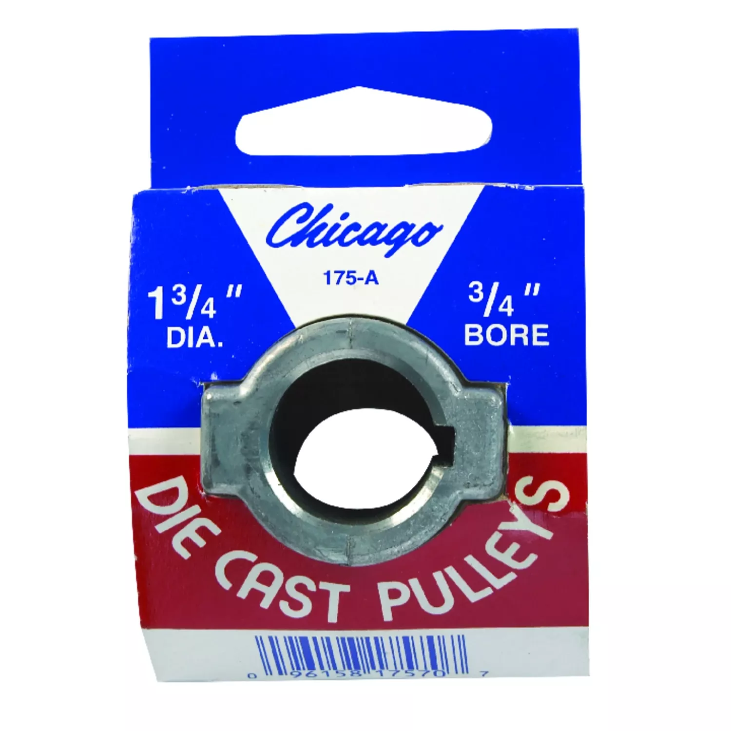 V-groove Die-cast Pulley, 3/4 X 1-3/4 In.
