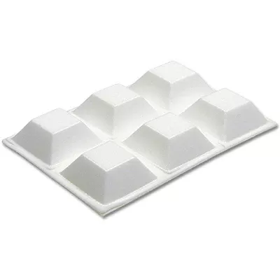 Vinyl Bumpers, Self-adhesive, White, Square, 3/4-in., 6-pk.