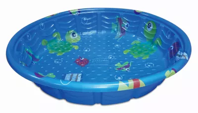 Wading Pool, Blue Fish Print, 42 In. Round