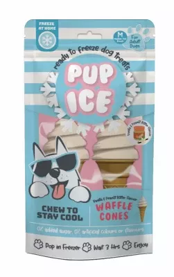 Waffle Cone Dog Treat, Vanilla And Peanut Butter, 2-pk.