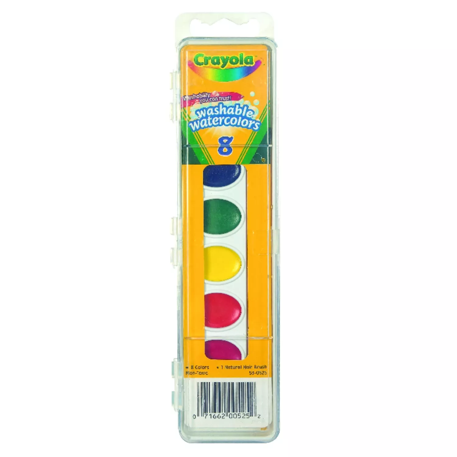 Washable Watercolors, Basic Colors, 8-pack