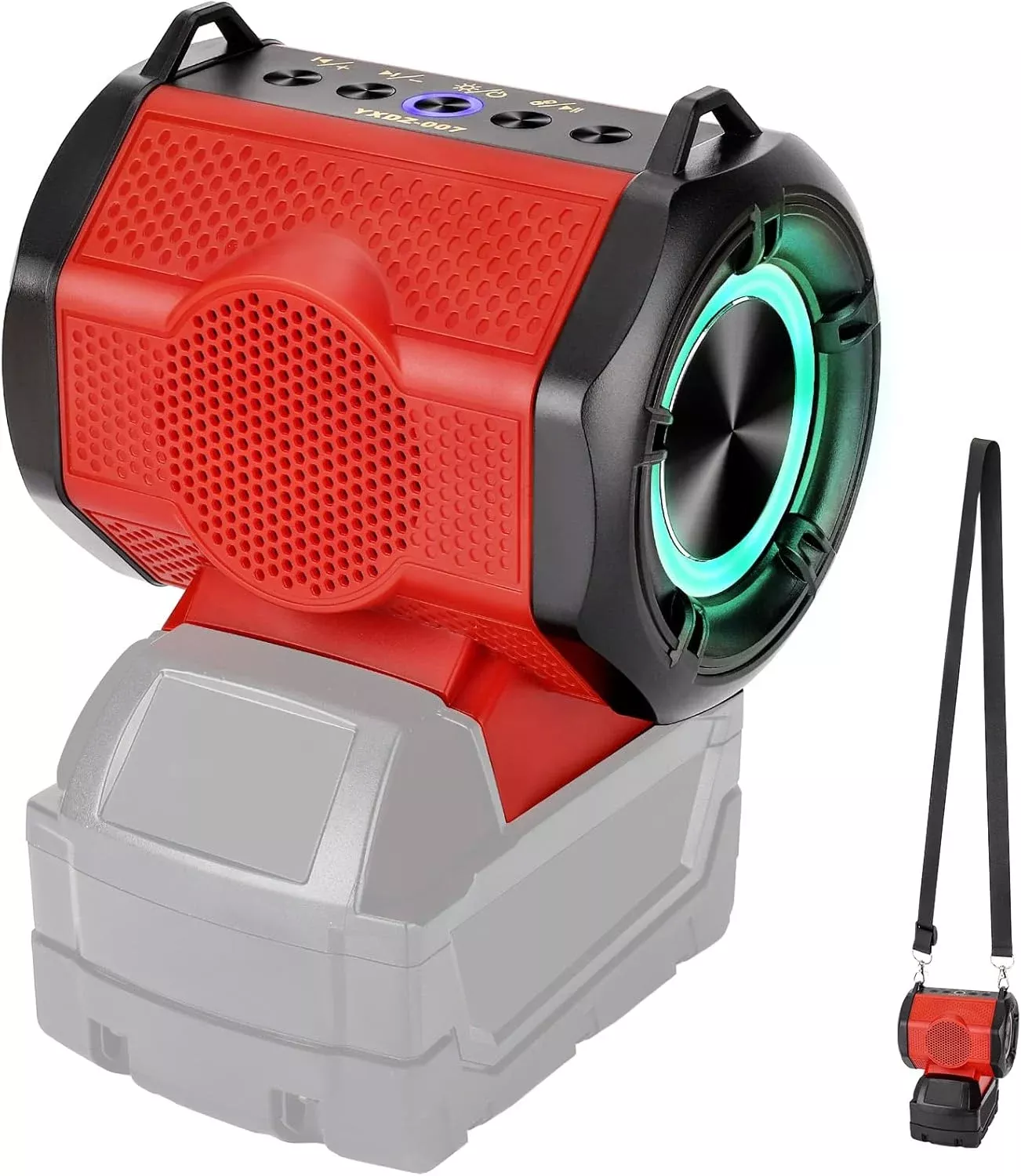 WaxPar Bluetooth Speaker Compatible with Milwaukee 18V Battery, Portable Cordless Speaker with USB&Type-C, 20W Loud True Wireless Stereo Speakers HD Sound, TWS Pairing, 24H Playtime