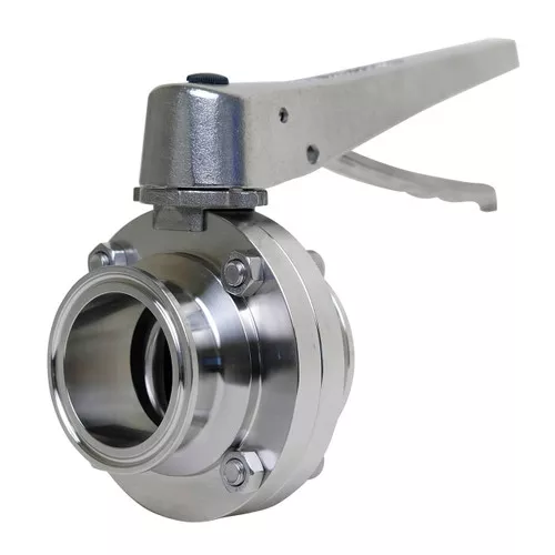 Wayland Ind. 316 SS 2 in. Tri-Clamp Butterfly Valve w/SS Trigger Handle