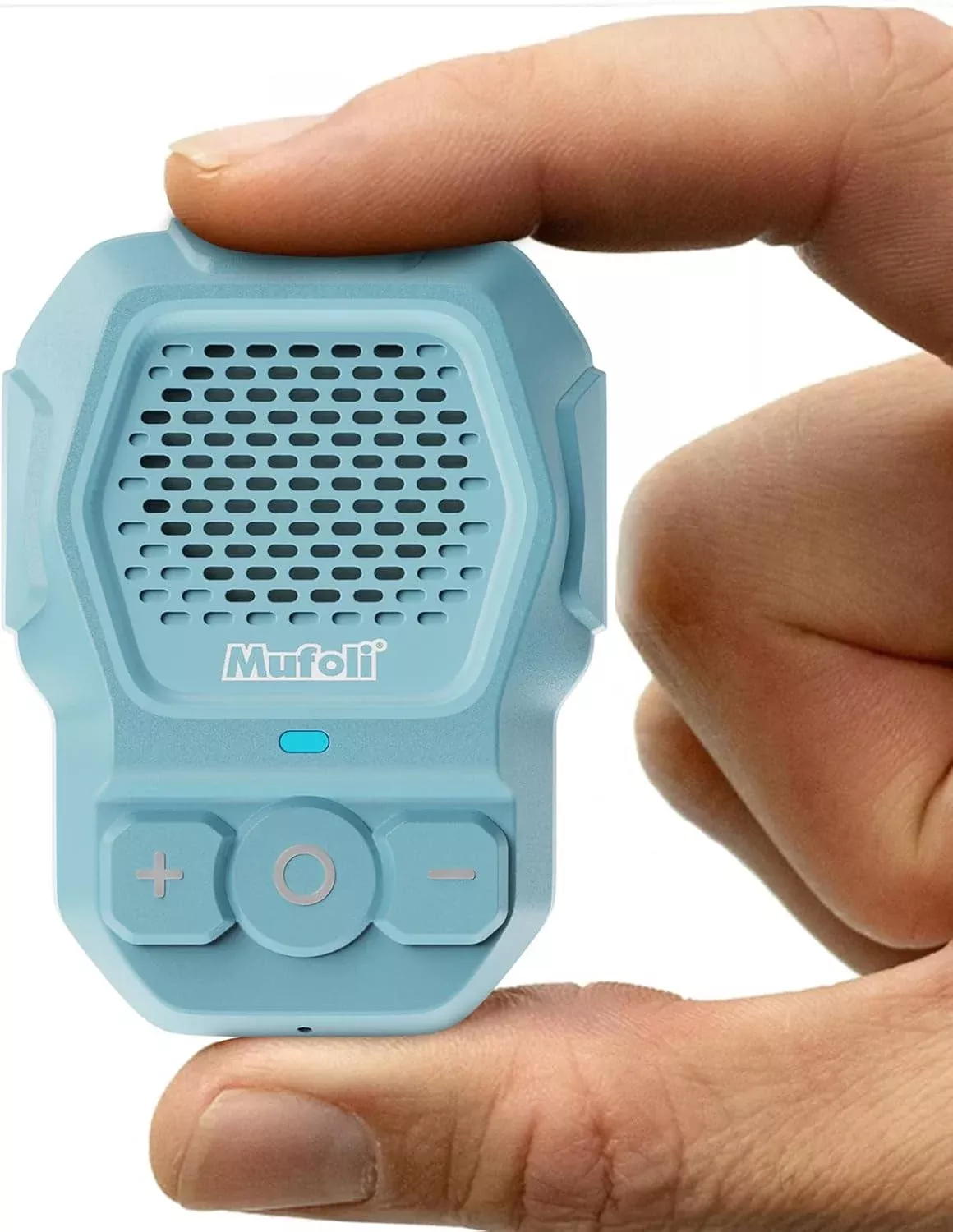 Wearable Bluetooth Speaker, Wireless Portable Speakers, Waterproof Jobsite Speaker Up to 14 Hours Playtime, Clip Speaker Built-in Mic for Hands-Free Music/Calls, for Outdoors (Blue)