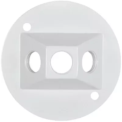 Weatherproof Round Lampholder Cover, White