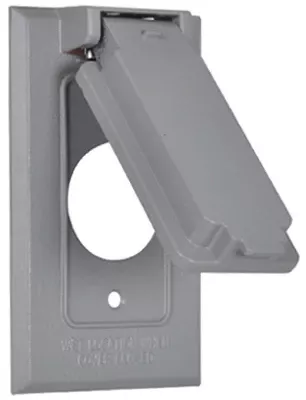 WeatherproofVertical Flip Cover, Single Gang, Gray