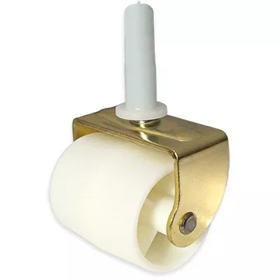 Wheel Stem Caster With Brake, White, 2-in., 2-pk.
