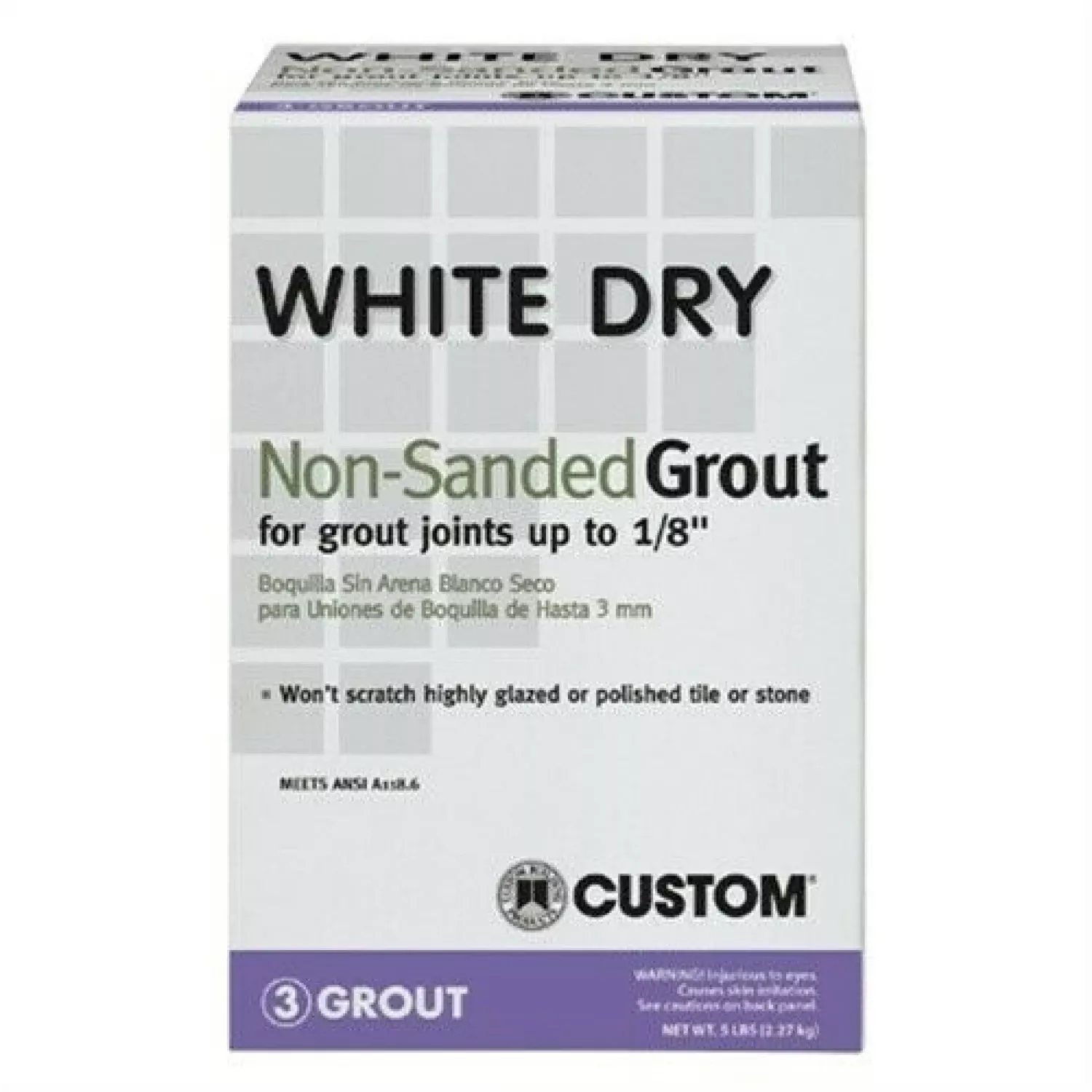 White Dry Tile Grout, 5 Lb.