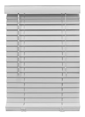 White Fauxwood Mini Blinds 2" X 34" X 64"