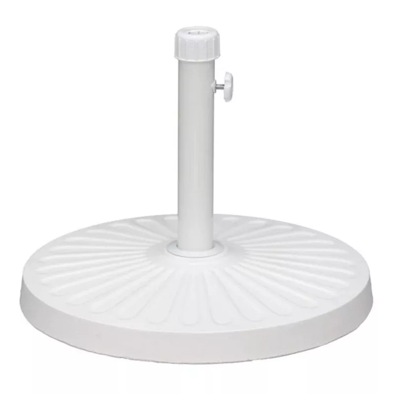 White Round Patio Umbrella Base, 40lb