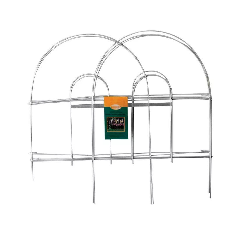 White Round-top Garden Fence, 18-in. X 8-ft.