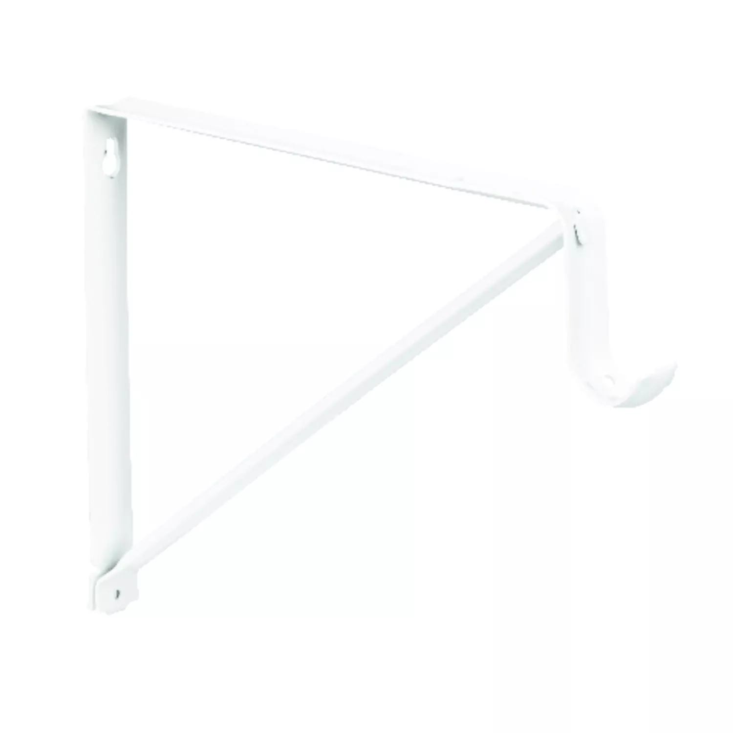 White Steel Closet Shelf & Rod Bracket, 10-3/4 In.