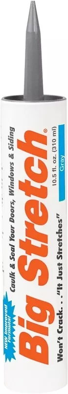 Window Sealant, Gray Acrylic Rubber, 10.5-oz.