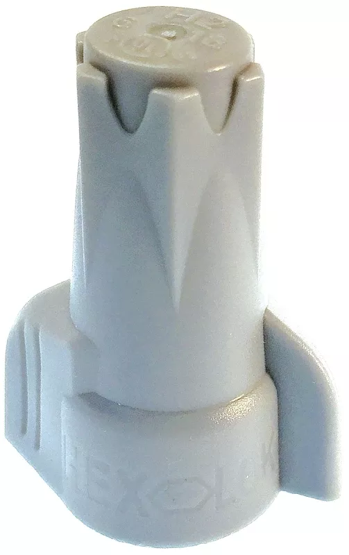 Wire Connector, Hexlock Screw-on, 18-6 Awg, Gray, 15-pk.