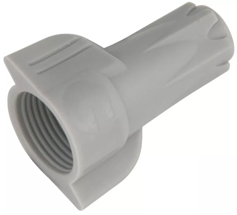 Wire Connector, Hexlock Screw-on, 18-6 Awg, Gray, 50-pk.