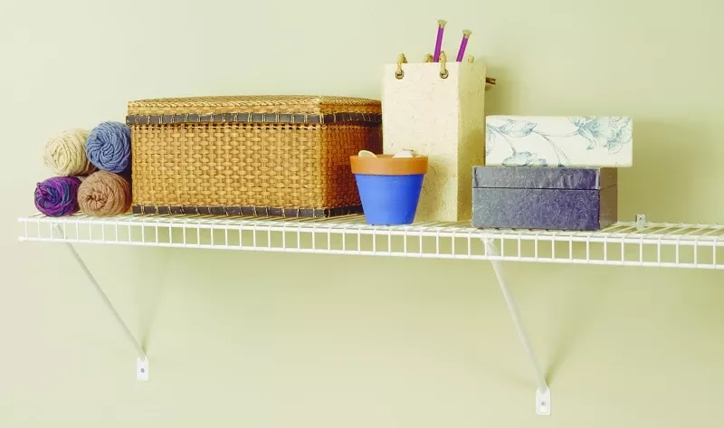 Wire Shelf Kit, White, 6-ft. X 12-in.