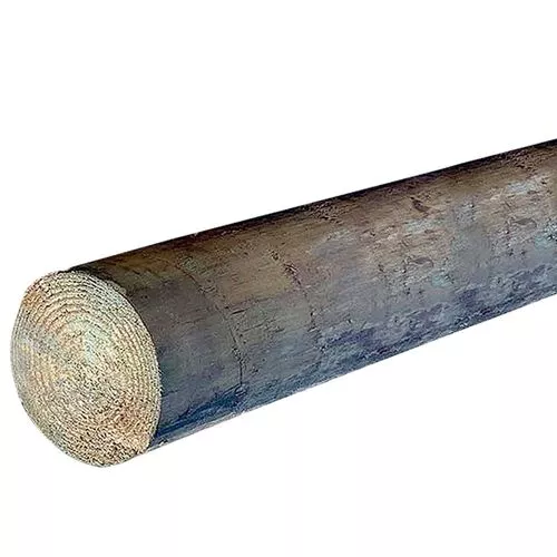 Wood Fence Post CCA Treated 4-5" Top Diameter x 7 Ft. Length