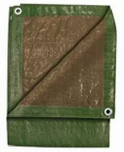 Wood Pile Tarp, Green/brown, 4 X 18-ft.