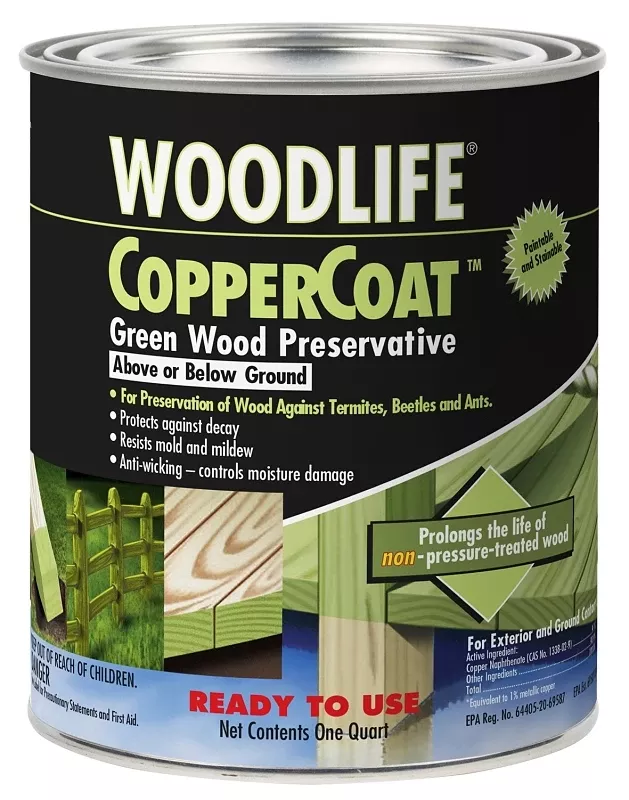 Wood Preservative, Coppercoat Green, 1-qt.