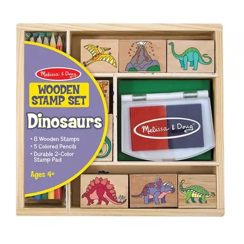 Wooden Stamp Set - Dinosaurs 4+ Melissa & Doug
