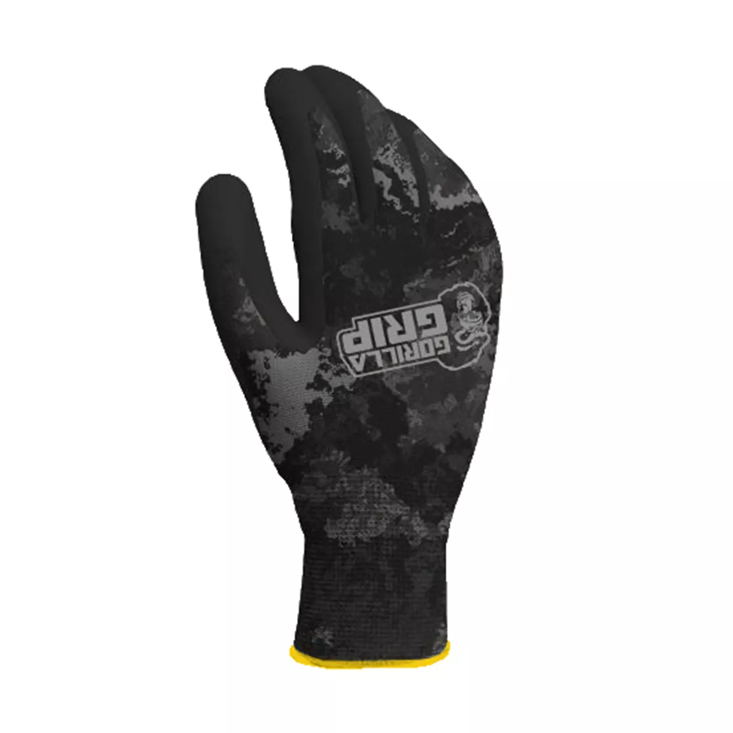 Work Gloves, Tac-black, Polymer Coating, Men's Large