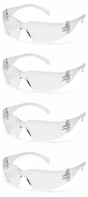 Wraparound Safety Glasses, Clear, 4-pk.