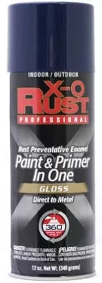 X-o Rust Anti-rust Enamel Spray Paint & Primer, Blue Gloss, 12 Oz.