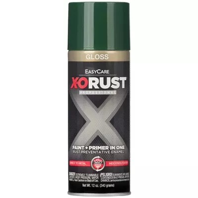 X-o Rust Anti-rust Enamel Spray Paint & Primer, Hunter Green Gloss, 12 Oz.
