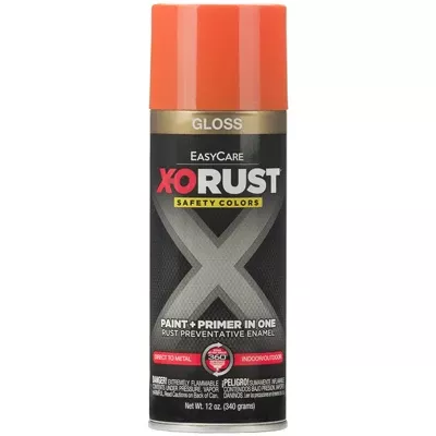 X-o Rust Anti-rust Enamel Spray Paint & Primer, Safety Orange Gloss, 12 Oz.