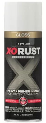 X-o Rust Anti-rust Enamel Spray Paint & Primer, White Gloss, 12 Oz.