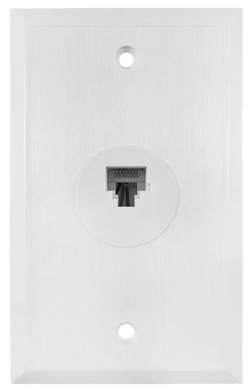 Zenith VW6EW Ethernet Wallplate, White, Flush Mounting, Pack of 4