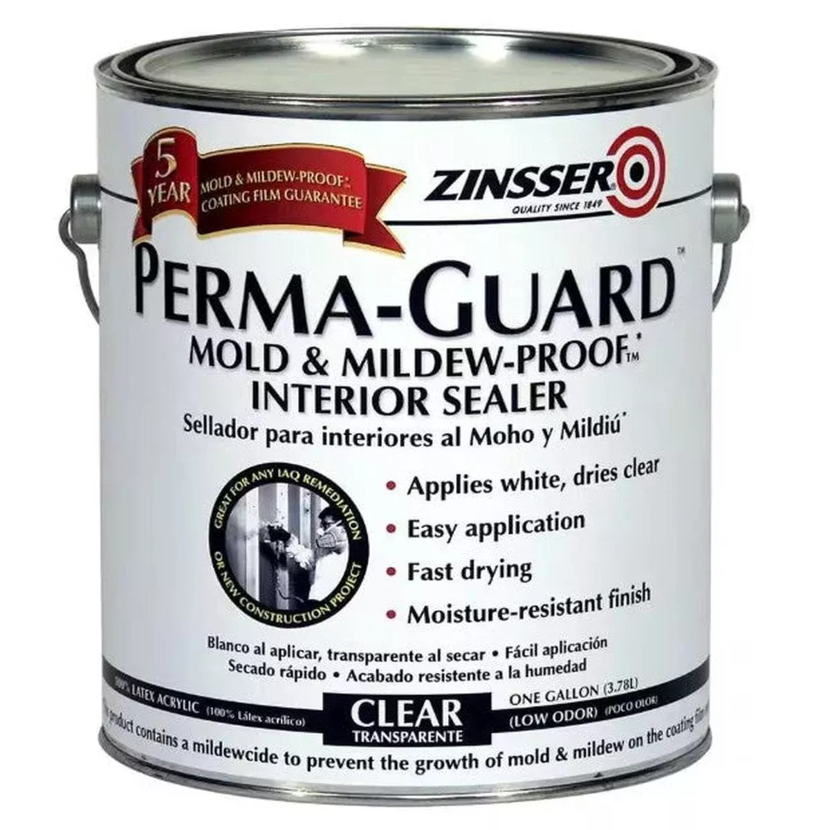 Zinsser PERMA-GUARD Mold & Mildew-Proof Clear Sealer