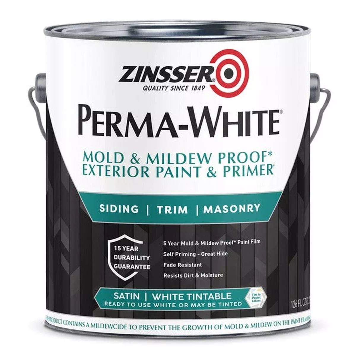 Zinsser PERMA-WHITE Mold & Mildew-Proof Exterior Paint