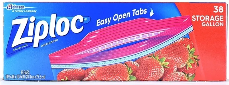 ZIPLOC SUSO STORAGE BAG GALLON 42 CT